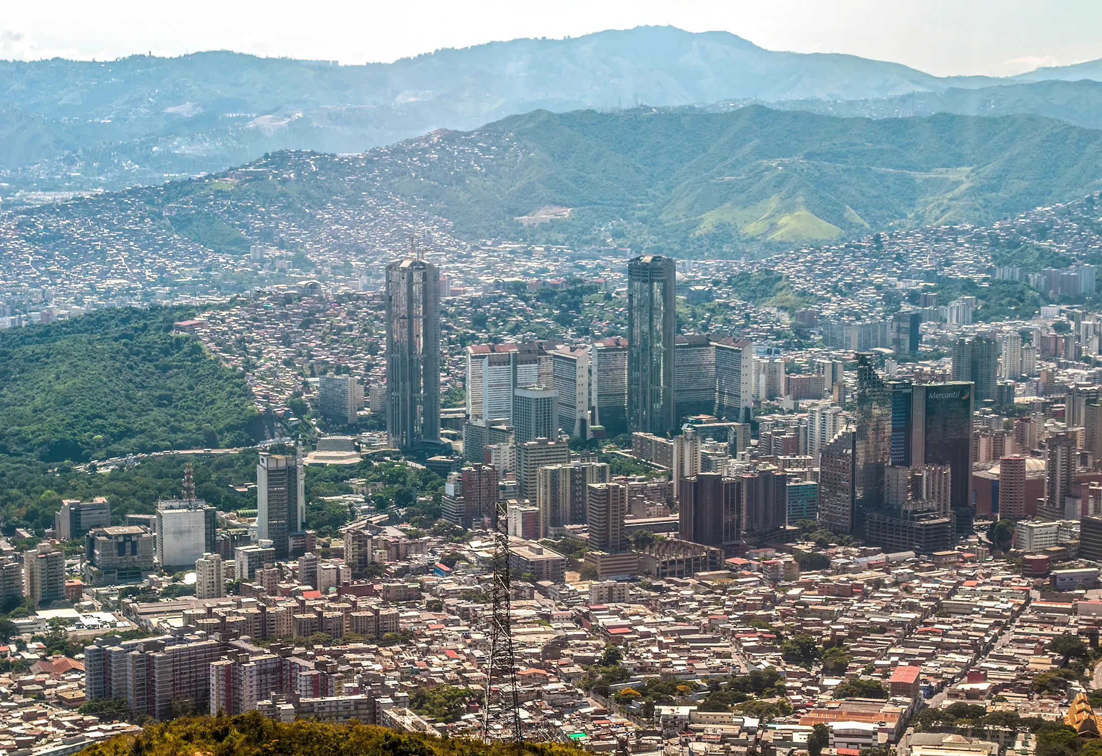Vista panorámica de Caracas desde El Ávila.
